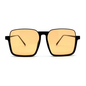Stylish Black and Orange tint rectangle Sunglasses
